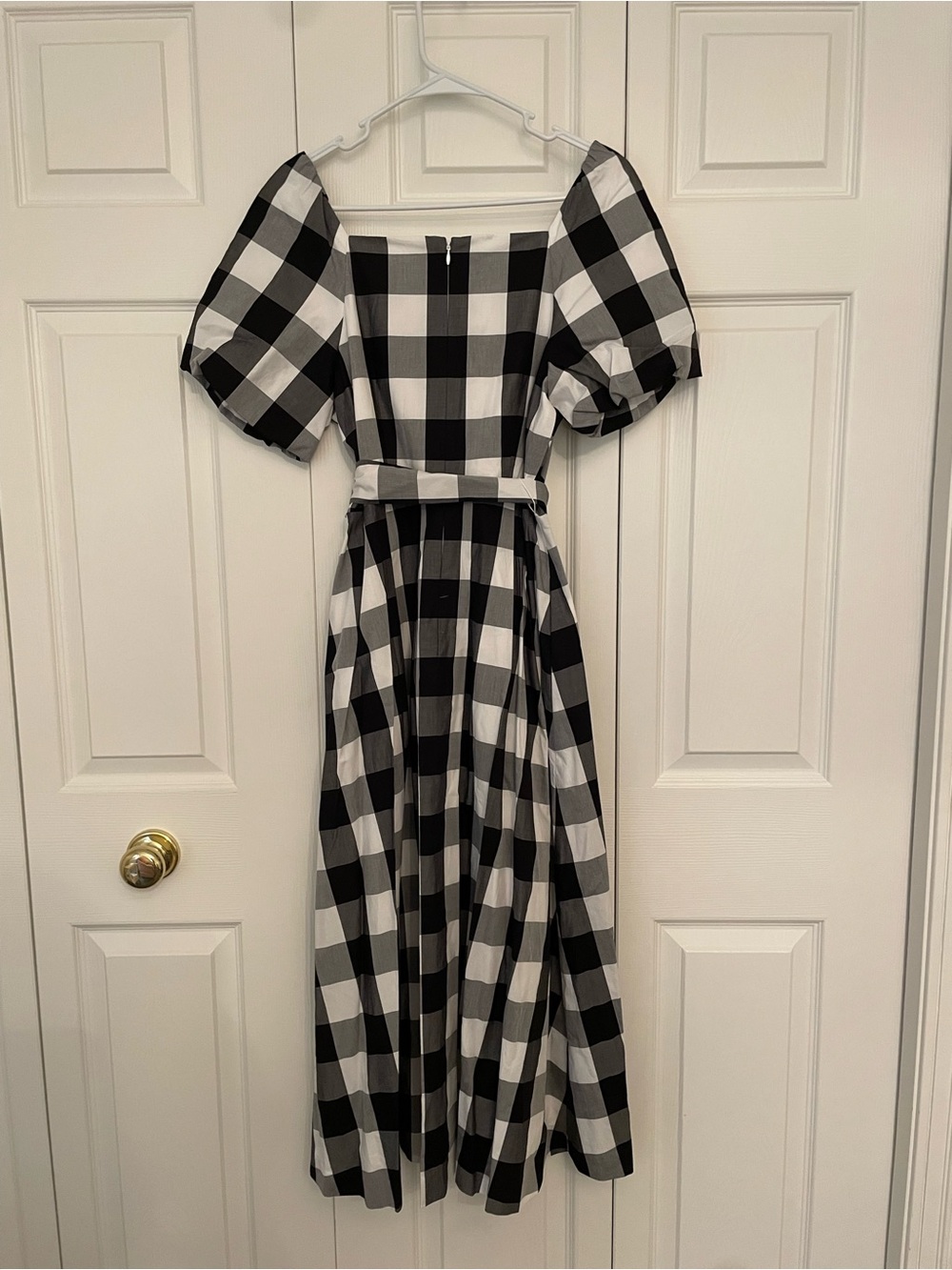 NEW Talbots Black & White Gingham  Midi Dress 6 - Picture 2 of 6